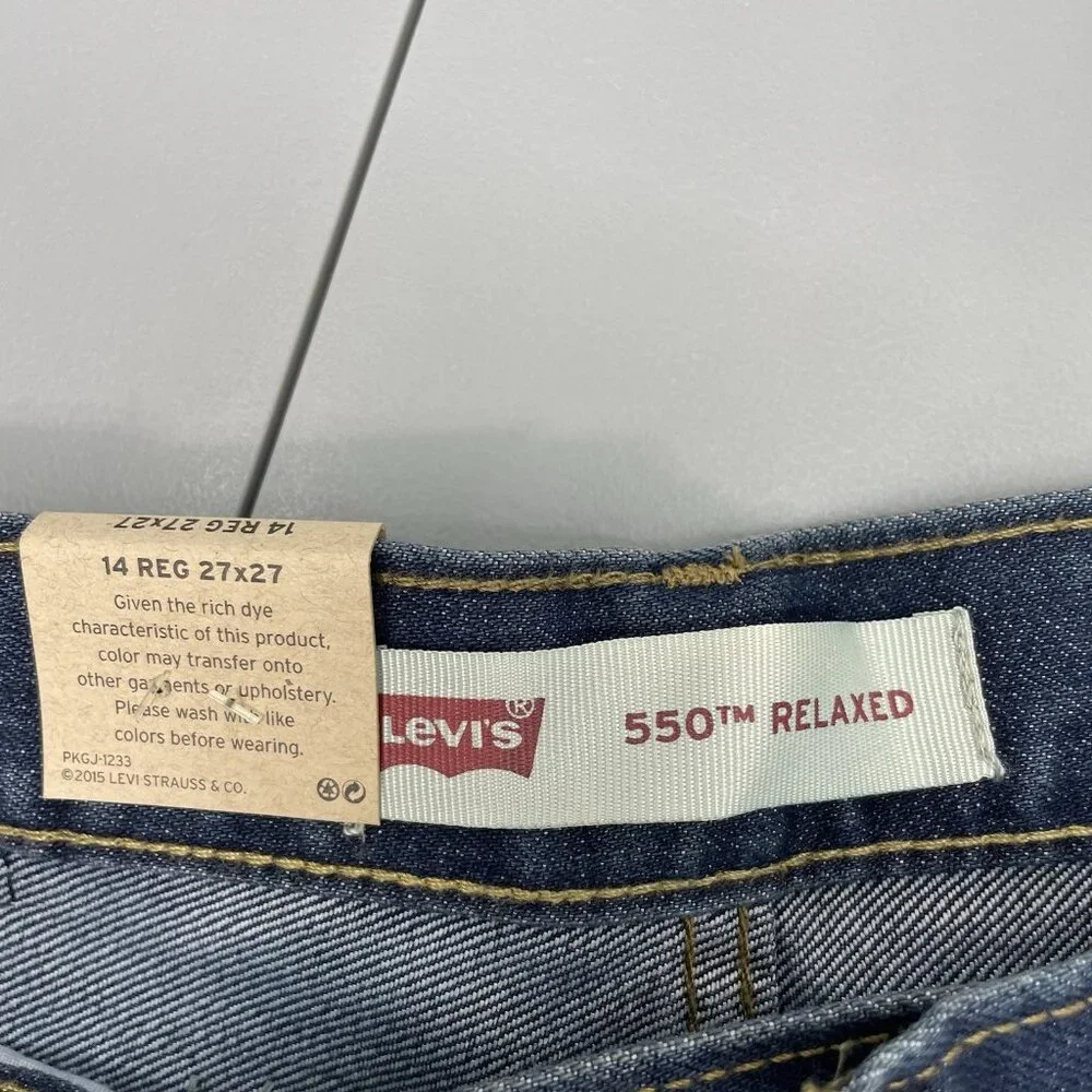 Levi’s 550 Jeans Relaxed Tapered Leg Denim Kids Youth‎ 14R 27x27